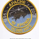 Patch – AH-64 Apache "10 Years – 15,000 Flight Hours" Anniversary Edition (1995–2005)