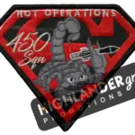 450 Squadron Embroidered Patch – Hot Operations (Scorpion with Missile)