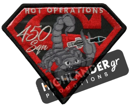 450 Squadron Embroidered Patch – Hot Operations (Scorpion with Missile)