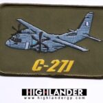 C-27J Spartan Patch – Blue Aircraft Variant (Tactical Olive Edition)
