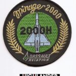 Embroidered Mirage 2000H patch with golden laurel and Dassault Aviation logo