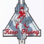 Embroidered Mirage 2000H patch with golden laurel and Dassault Aviation logo