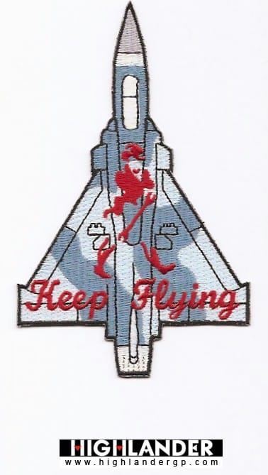 Embroidered Mirage 2000H patch with golden laurel and Dassault Aviation logo