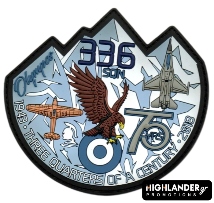 336 Squadron commemorative patch celebrating 75 years of service