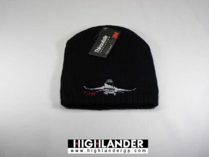 Black beanie with F-16 embroidery and 3M Thinsulate lining / Μαύρο σκουφί με κέντημα F-16 και επένδυση 3M Thinsulate