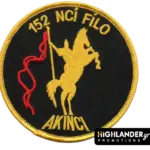 Embroidered patch of 152 NCİ FİLO with horse and red flag
