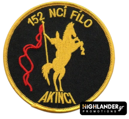 Embroidered patch of 152 NCİ FİLO with horse and red flag