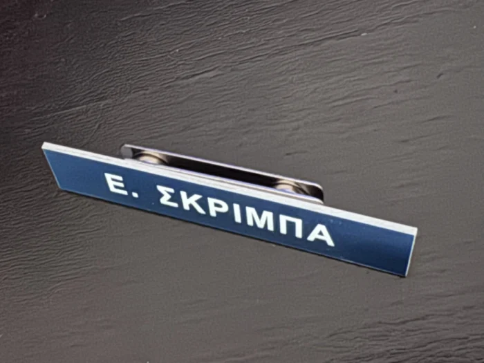Μαγνητική επιγραφή για στολές