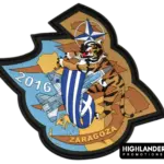 NATO Tiger Meet 2016 patch featuring tiger, F-16 jet, and Greek flag