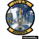 111 Combat Wing Avionics patch with F-16 and blue eagle
