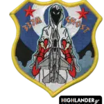 337M Ghost Squadron embroidered patch with ghost pilot and fighter jet – Hellenic Air Force