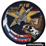 343 Squadron STAR embroidered patch with winged golden star and “343 M” inscription for the Greek Air Force.
