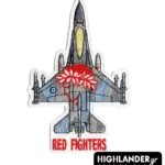 F-16 patch with red laurel emblem and RED FIGHTERS inscription