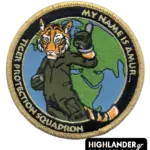 Tiger Protection Squadron “My Name is Amur” embroidered patch – Military patch featuring tiger and world map