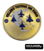 Hellenic Tactical Air Force coin with eagle and thunderbolt