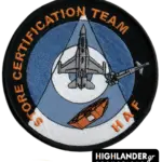 Hellenic Air Force patch featuring top-view F-16 and external store certification