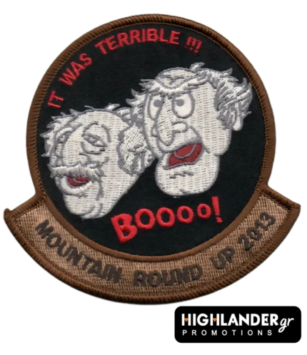 Embroidered patch It Was Terrible – Booo! with Muppet Show grumpy old men