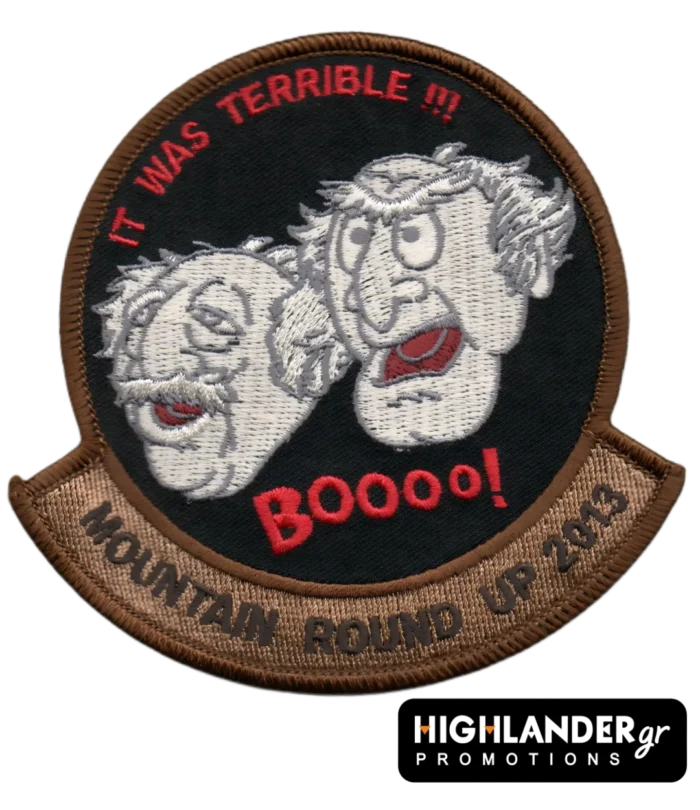 Embroidered patch It Was Terrible – Booo! with Muppet Show grumpy old men