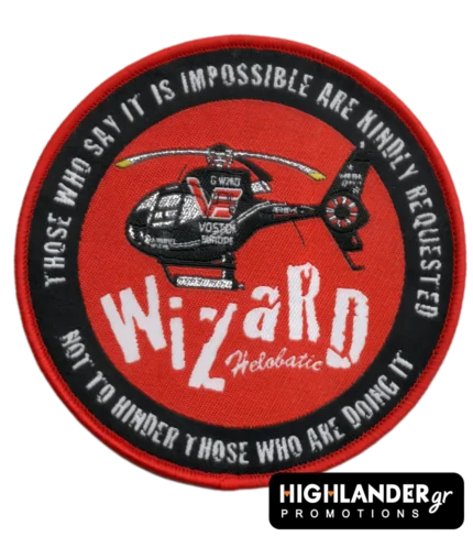 Embroidered patch Vostok Europe Wizard Helobatic Display with helicopter design