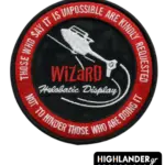 WiZARD Helobatic Display patch with helicopter and quote