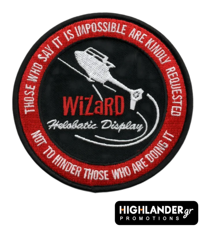WiZARD Helobatic Display διακριτικό με ελικόπτερο και μότο
