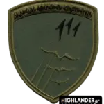 111 Combat Wing low visibility patch with jets, seagulls, and the motto “We Owe It to Bravery to Risk Danger”
