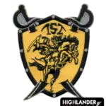 "Turkish Air Force 152 Squadron patch with horsemen combat on shield design"