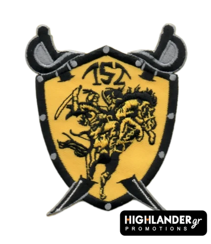 "Turkish Air Force 152 Squadron patch with horsemen combat on shield design"