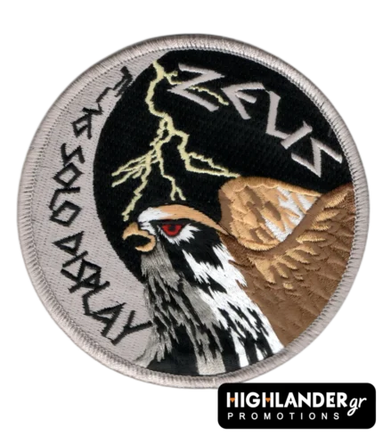 ZEUS F-16 Solo Display patch with hawk and lightning bolt