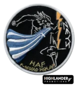 Zeus Solo Display patch with god Zeus and F-16 tail