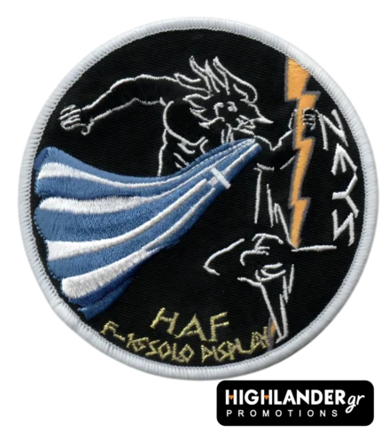 Zeus Solo Display patch with god Zeus and F-16 tail