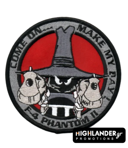 F-4 Phantom II embroidered patch with “Make My Day” phrase and Phantom figure