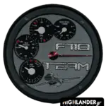 F110 Team patch with engine gauges and F-16 aircraft