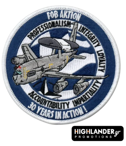 FOB Aktion 30 Years in Action patch with AWACS and Greek flag – velcro