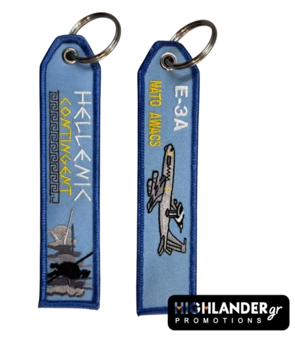 Μπλε μπρελόκ Hellenic Contingent με E-3A NATO AWACS και ελληνικό σχέδιο