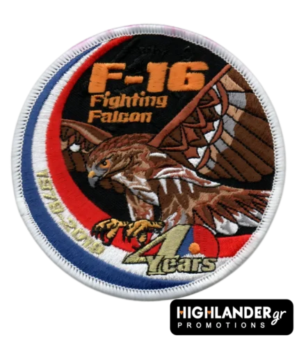 Patch F-16 – 40 χρόνια Fighting Falcon με γεράκι σε πτήση και έτη 1980–2020