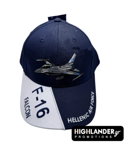 Καπέλο F-16 Hellenic Air Force μπλε με κέντημα μαχητικού