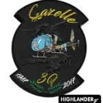 Commemorative Gazelle helicopter patch – 30 Years (1987–2017) with scorpion