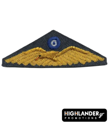 Πουλάδα Χειριστού (Pilot Wings) Χρυσή Μεταλλική Κλωστή – Πολεμική Αεροπορία – Highlander Promotions