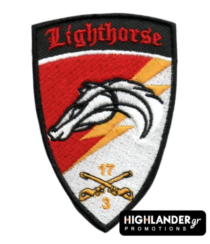 Κεντητό σήμα Lighthorse 3rd Squadron 17th Cavalry Regiment με velcro