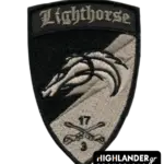 Subdued embroidered patch Lighthorse 3rd Squadron 17th Cavalry with Velcro