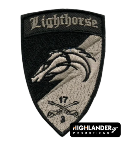 Κεντητό σήμα παραλλαγής Lighthorse 3rd Squadron 17th Cavalry με Velcro
