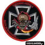 Tornado ASSTA 3 military patch – skeleton with German cross and fighter jet