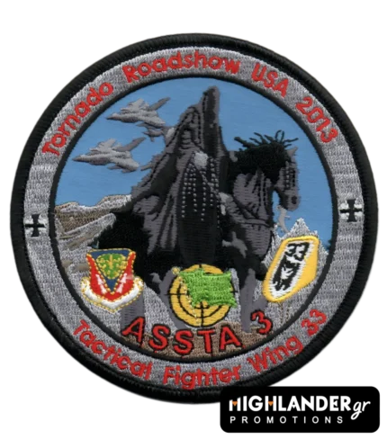 Ραφτό patch Tornado Roadshow USA 2013 – ASSTA 3 με αεροπλάνα και άγαλμα Crazy Horse