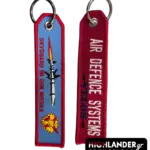 SKYGUARD VELOS keychain with missile and Air Defence Systems design