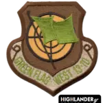 Tactical Green Flag West 13-10 patch with green flags and brown base