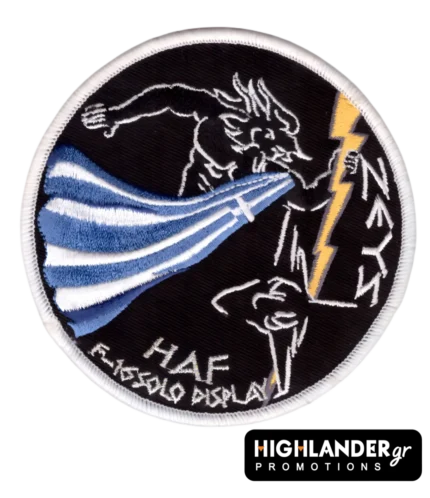 Zeus Solo Display patch with god Zeus and F-16 tail