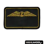 Hellenic Navy Pilot Wings Patch – Gold on Black