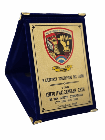 110 Combat Wing commemorative plaque with unit crest