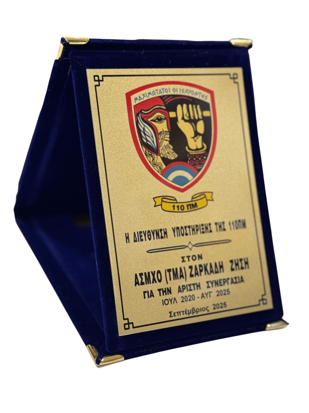 IMG_3695 110 Combat Wing commemorative plaque with unit crest